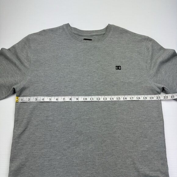 DC Thermal Long Sleeve Gray Shirt Size Men’s Large Logo - Picture 6 of 10
